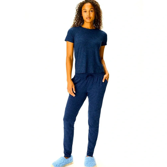 OUTDOOR VOICES Cloudknit Sweatpants Loungewear Heater Navy Blue - Picture 1 of 8